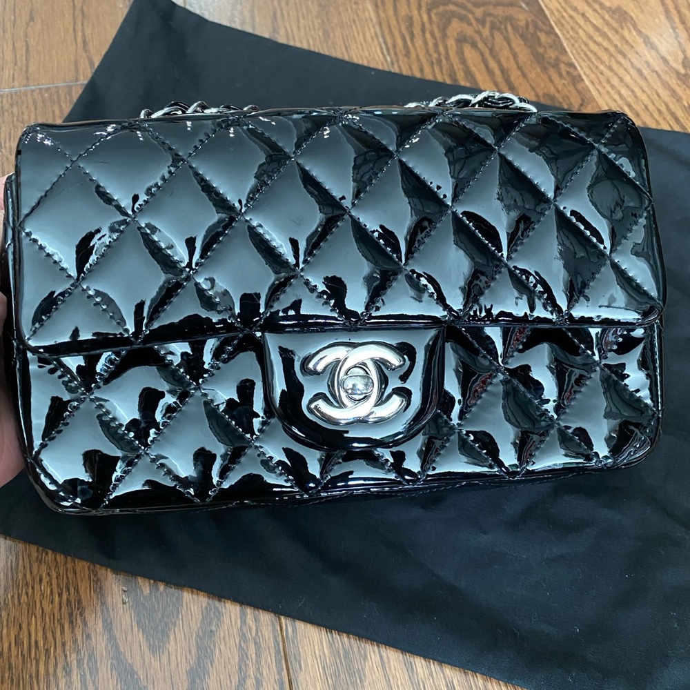 Chanel mini patent bag authentic